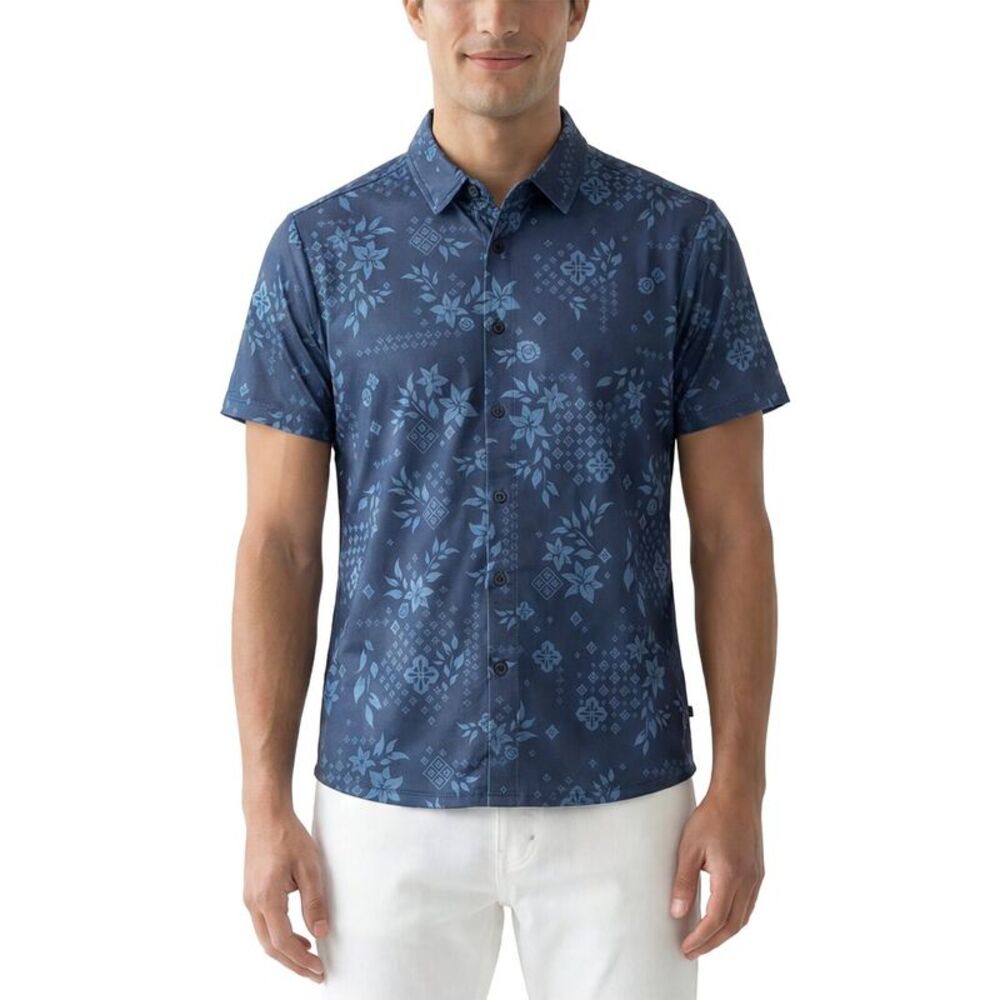 Vintage Summer Mens  Tech Performance Shirt, Blue